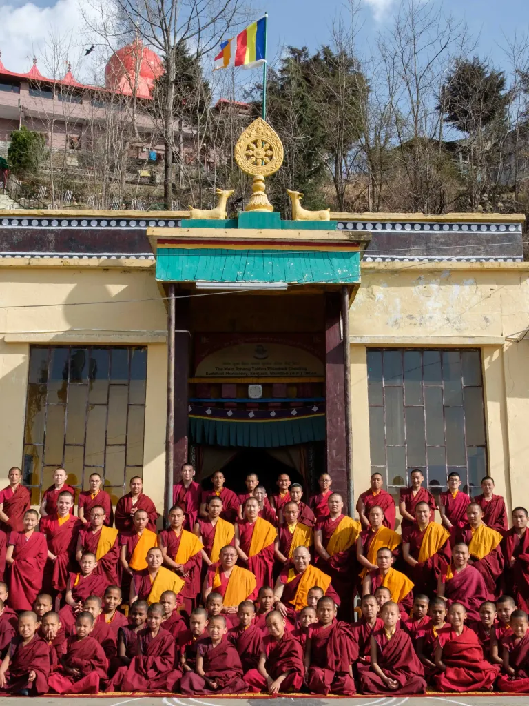 Group Portrait of Monks at the Main Entrance
