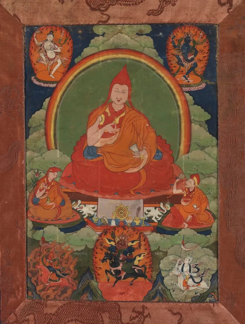19th-Century Thangka of Jetsun Tāranātha in Jonang Dzamthang Style